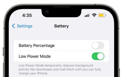 ios 16 battery low power mode beta 6