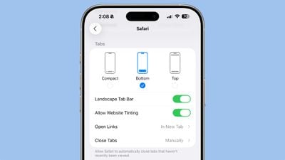ios 26 safari options